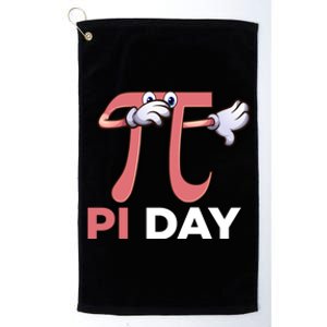 Dabbing Pi Math Science Stem Gift 3 14 Pi Day Funny Gift Platinum Collection Golf Towel