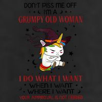Don't Piss Me Off Im A Grumpy Old Woman I Do What I Want 7 Panel Mesh Trucker Snapback Hat