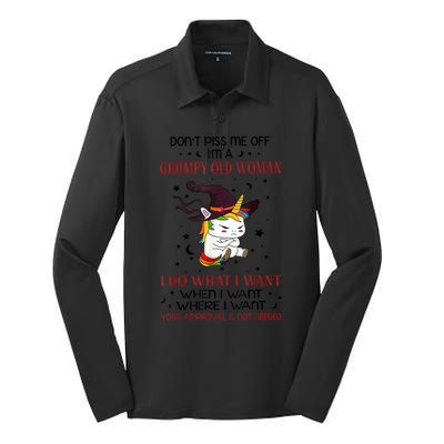 Don't Piss Me Off Im A Grumpy Old Woman I Do What I Want Silk Touch Performance Long Sleeve Polo