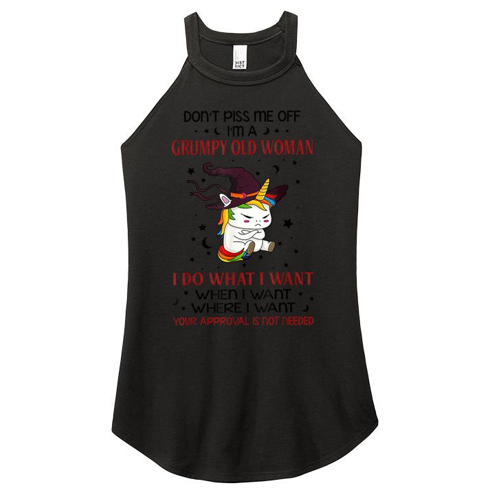 Don't Piss Me Off Im A Grumpy Old Woman I Do What I Want Women's Perfect Tri Rocker Tank