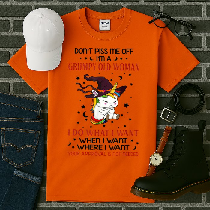 Don't Piss Me Off Im A Grumpy Old Woman I Do What I Want Tall T-Shirt