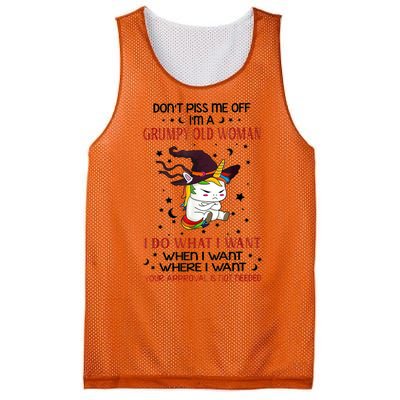 Don't Piss Me Off Im A Grumpy Old Woman I Do What I Want Mesh Reversible Basketball Jersey Tank