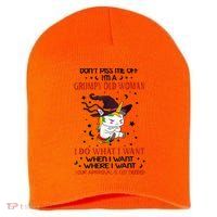 Don't Piss Me Off Im A Grumpy Old Woman I Do What I Want Short Acrylic Beanie