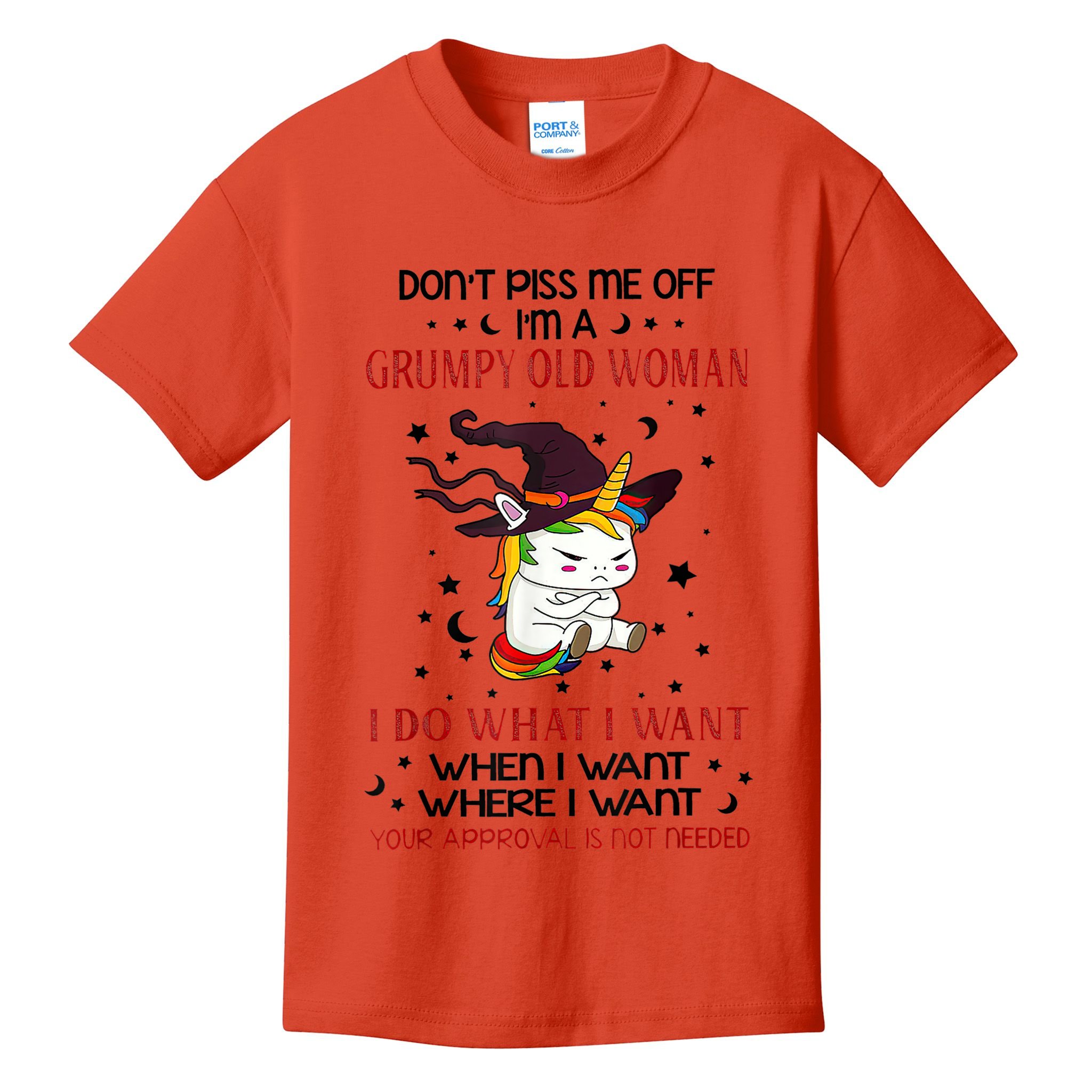 Don't Piss Me Off Im A Grumpy Old Woman I Do What I Want Kids T-Shirt