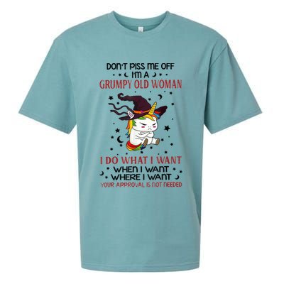Don't Piss Me Off Im A Grumpy Old Woman I Do What I Want Sueded Cloud Jersey T-Shirt