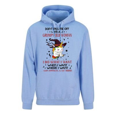 Don't Piss Me Off Im A Grumpy Old Woman I Do What I Want Unisex Surf Hoodie