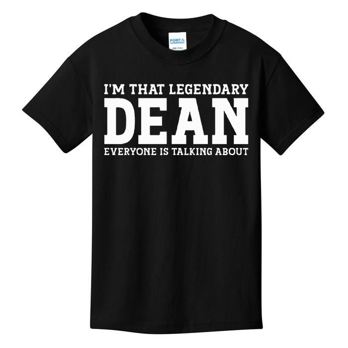 Dean Personal Name Women Girl Funny Dean Kids T-Shirt