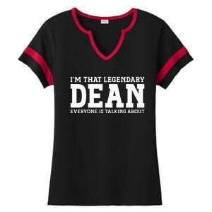 Dean Personal Name Ladies Halftime Notch Neck Tee