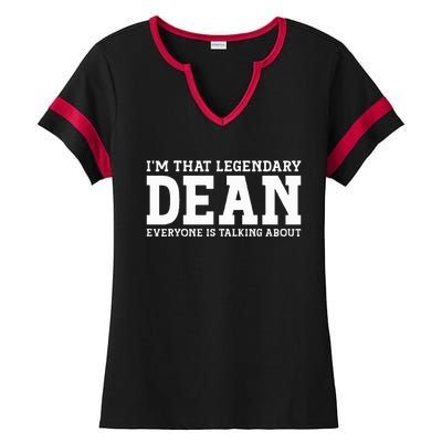 Dean Personal Name Ladies Halftime Notch Neck Tee