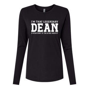 Dean Personal Name Womens Cotton Relaxed Long Sleeve T-Shirt