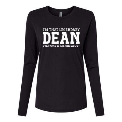 Dean Personal Name Womens Cotton Relaxed Long Sleeve T-Shirt