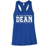 Dean Personal Name Women's Racerback Tank