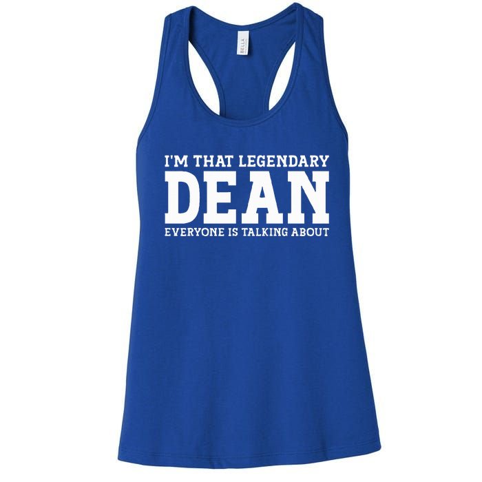 Dean Personal Name Women's Racerback Tank