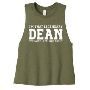 Dean Personal Name Women's Racerback Cropped Tank