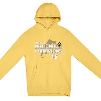 Denver Pioneers National Champs 2024 Hockey Red Premium Pullover Hoodie