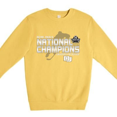 Denver Pioneers National Champs 2024 Hockey Red Premium Crewneck Sweatshirt