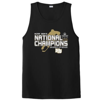 Denver Pioneers National Champs 2024 Hockey Red PosiCharge Competitor Tank