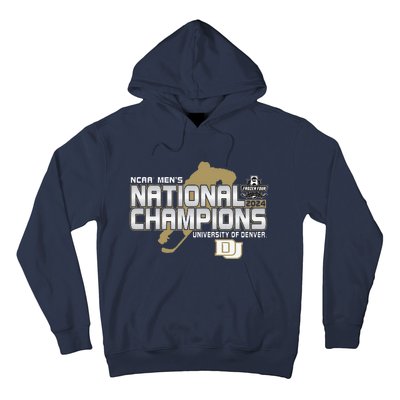 Denver Pioneers National Champs 2024 Hockey Red Hoodie