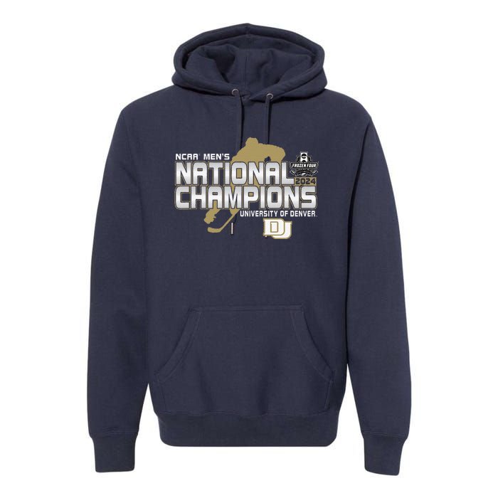 Denver Pioneers National Champs 2024 Hockey Red Premium Hoodie