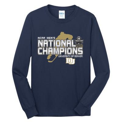 Denver Pioneers National Champs 2024 Hockey Red Tall Long Sleeve T-Shirt