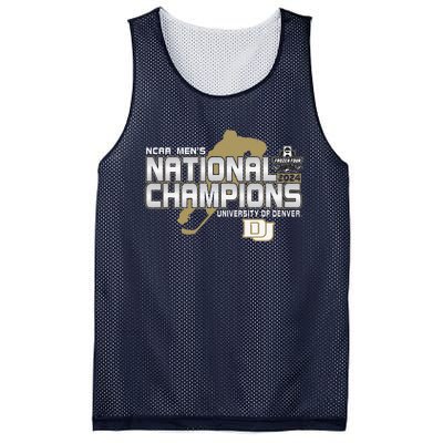 Denver Pioneers National Champs 2024 Hockey Red Mesh Reversible Basketball Jersey Tank