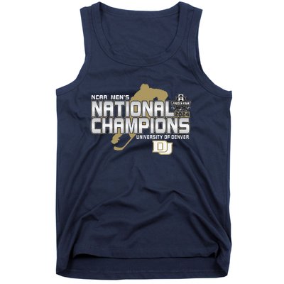 Denver Pioneers National Champs 2024 Hockey Red Tank Top