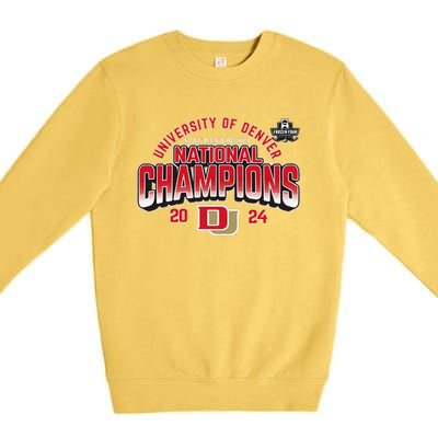 Denver Pioneers National Champs 2024 Hockey Sticks Premium Crewneck Sweatshirt