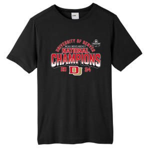 Denver Pioneers National Champs 2024 Hockey Sticks Tall Fusion ChromaSoft Performance T-Shirt