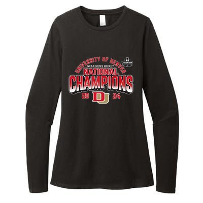 Denver Pioneers National Champs 2024 Hockey Sticks Womens CVC Long Sleeve Shirt