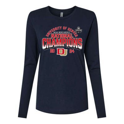 Denver Pioneers National Champs 2024 Hockey Sticks Womens Cotton Relaxed Long Sleeve T-Shirt