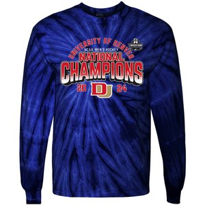 Denver Pioneers National Champs 2024 Hockey Sticks Tie-Dye Long Sleeve Shirt