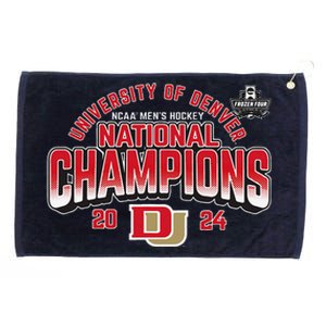 Denver Pioneers National Champs 2024 Hockey Sticks Grommeted Golf Towel