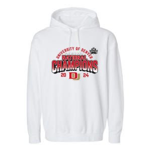 Denver Pioneers National Champs 2024 Hockey Sticks Garment-Dyed Fleece Hoodie