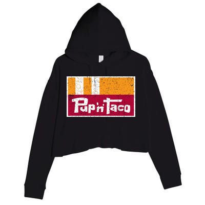 Defunct Pup N Taco Crop Fleece Hoodie