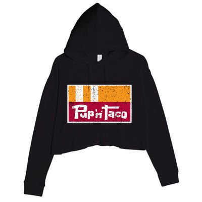 Defunct Pup N Taco Crop Fleece Hoodie