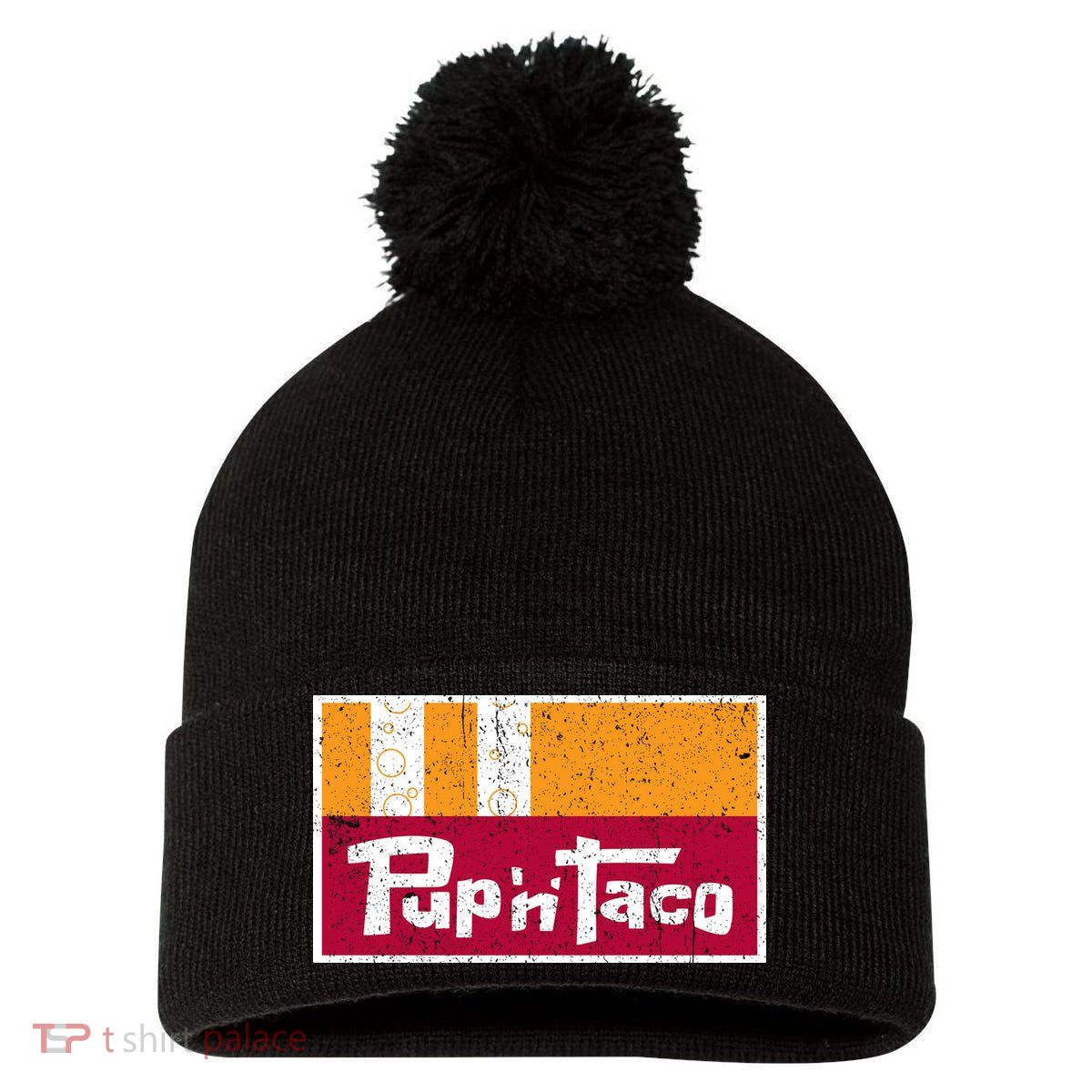 Defunct Pup N Taco Pom Pom 12in Knit Beanie