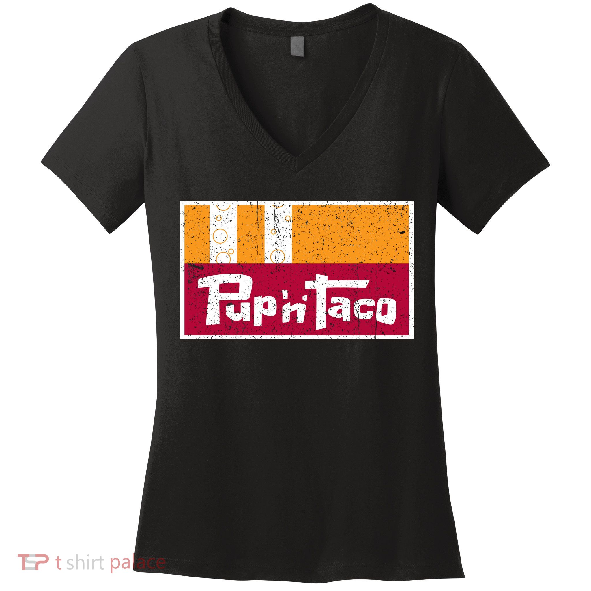 Defunct Pup N Taco Women's V-Neck T-Shirt