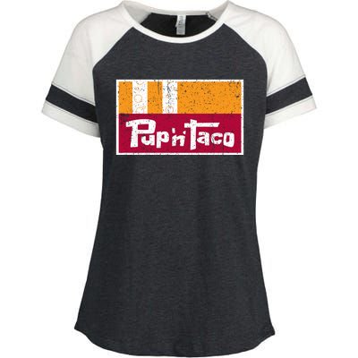 Defunct Pup N Taco Enza Ladies Jersey Colorblock Tee