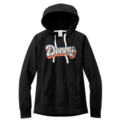 Donny Personalized Name Custom Lettering 70S Women's Fleece Hoodie