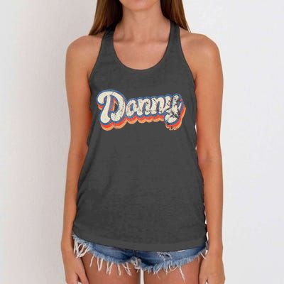 Donny Personalized Name Custom Lettering 70S Women's Knotted Racerback Tank