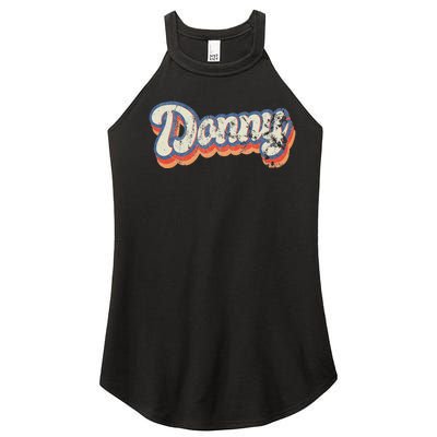 Donny Personalized Name Custom Lettering 70S Women’s Perfect Tri Rocker Tank