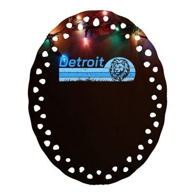 Detroit Personalized Nickname Ceramic Oval Ornament