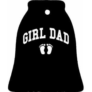 Dad Proud New Dad Classic Ceramic Bell Ornament