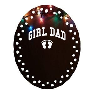 Dad Proud New Dad Classic Ceramic Oval Ornament