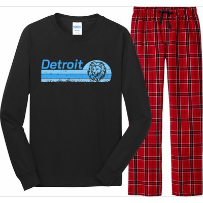 Detroit Personalized Nickname Long Sleeve Pajama Set