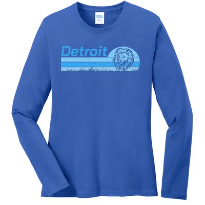 Detroit Personalized Nickname Ladies Long Sleeve Shirt