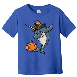 Dabbing Pilgrim Narwhal Thanksgiving Gift Toddler T-Shirt