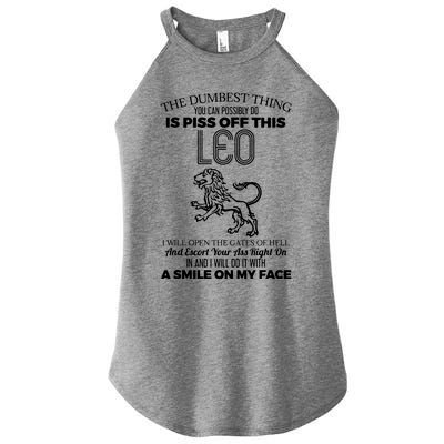 Dont Piss Off Leo Horoscope Zodiac Astrology Women’s Perfect Tri Rocker Tank