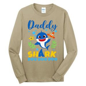 Daddy Papa Of The Shark Birthday Family Matching Birthday Tall Long Sleeve T-Shirt