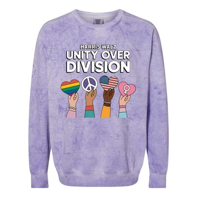 Diverse Paths One Unified Heart Harris And Walz Gift Colorblast Crewneck Sweatshirt